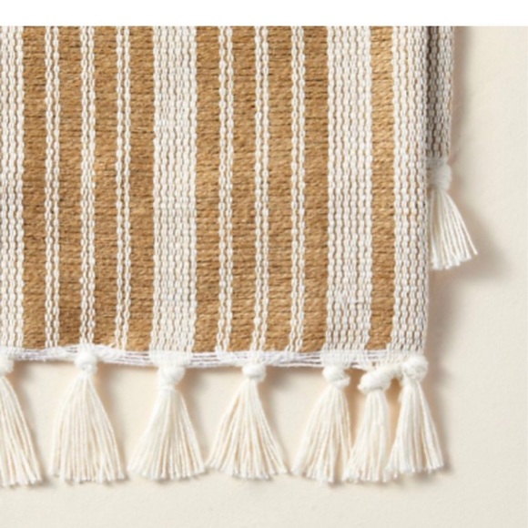 HEARTH & HAND Jute Striped Table Runner - Picture 3 of 3